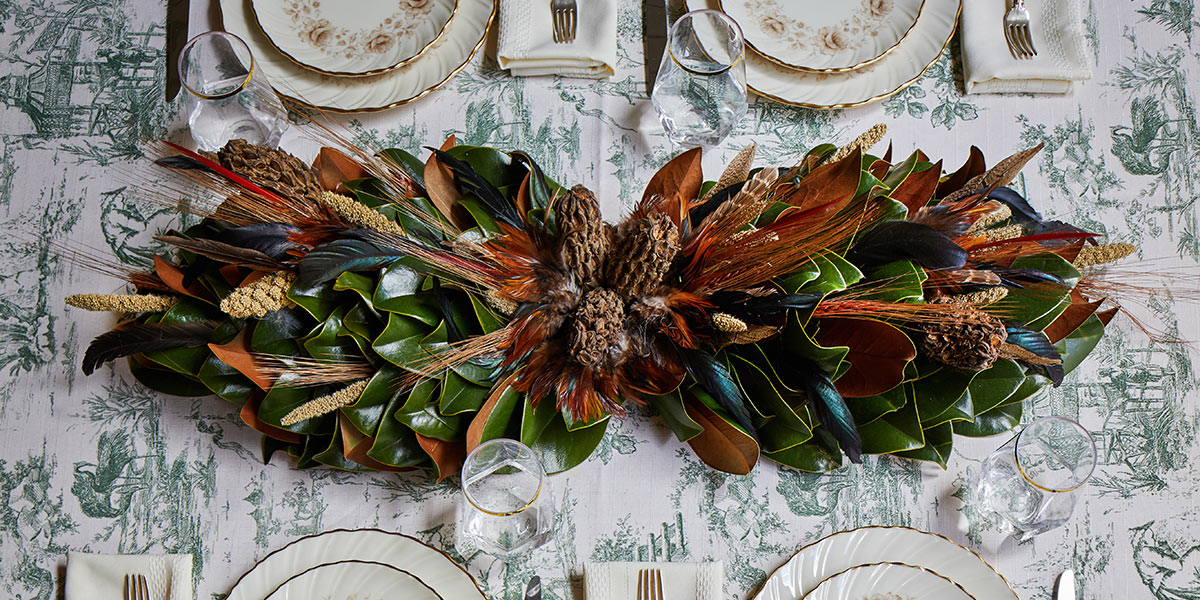 Turkey Pheasant Centerpiece