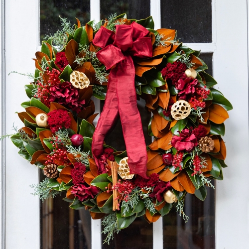 Crimson & Gold Wreath