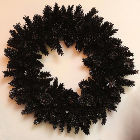 Black Pinecone Wreath