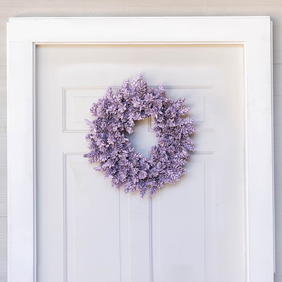 Lovely Lilac Pinecone Wreath