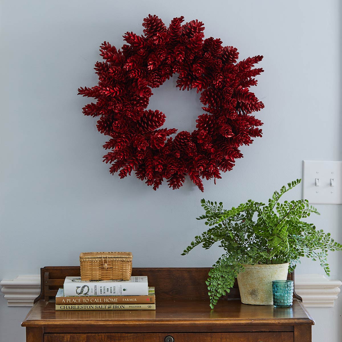 Red Pinecone Wreath